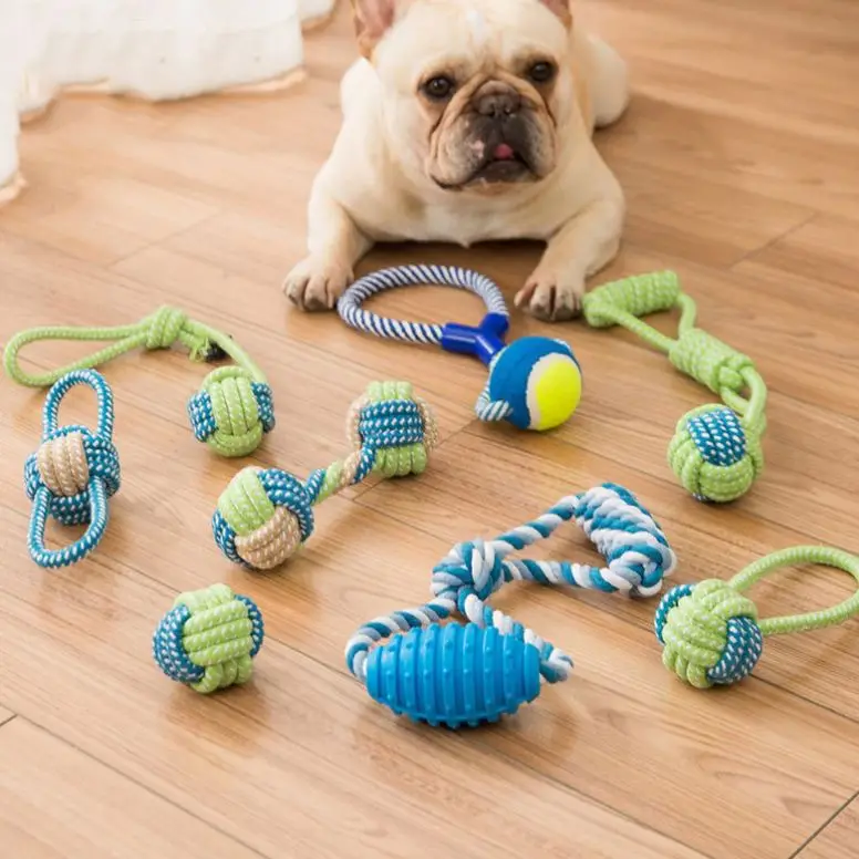 Large Breed Cotton Teeth Cleaning Chew Interactive Dog Toy for Aggressive Chewers Amazon Pet Dogs and Cats