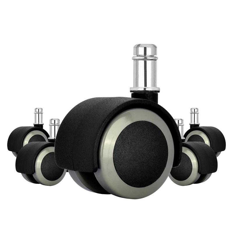 Universal 1.5 Inch 38mm Swivel Office Chair Caster Wheels Nylon Plastic Furniture Wheel Nylon Caster Double Wheels