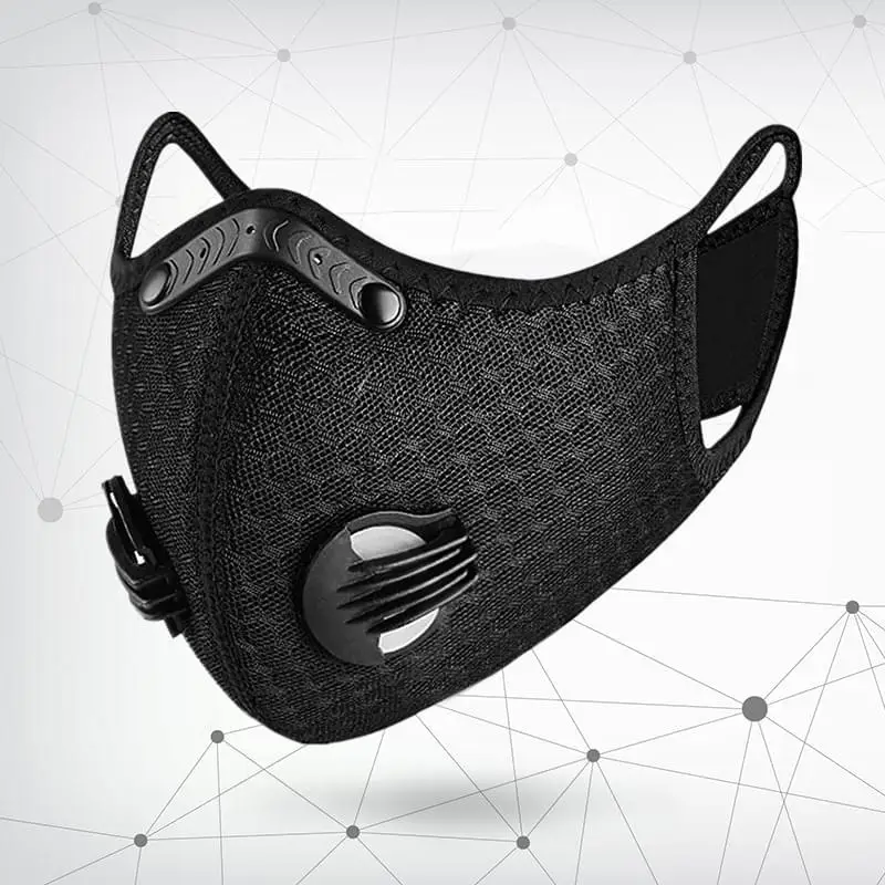 Anti-dust Sports Face Mask With PM2.5 Activated Carbon Filter Reusable Stylish