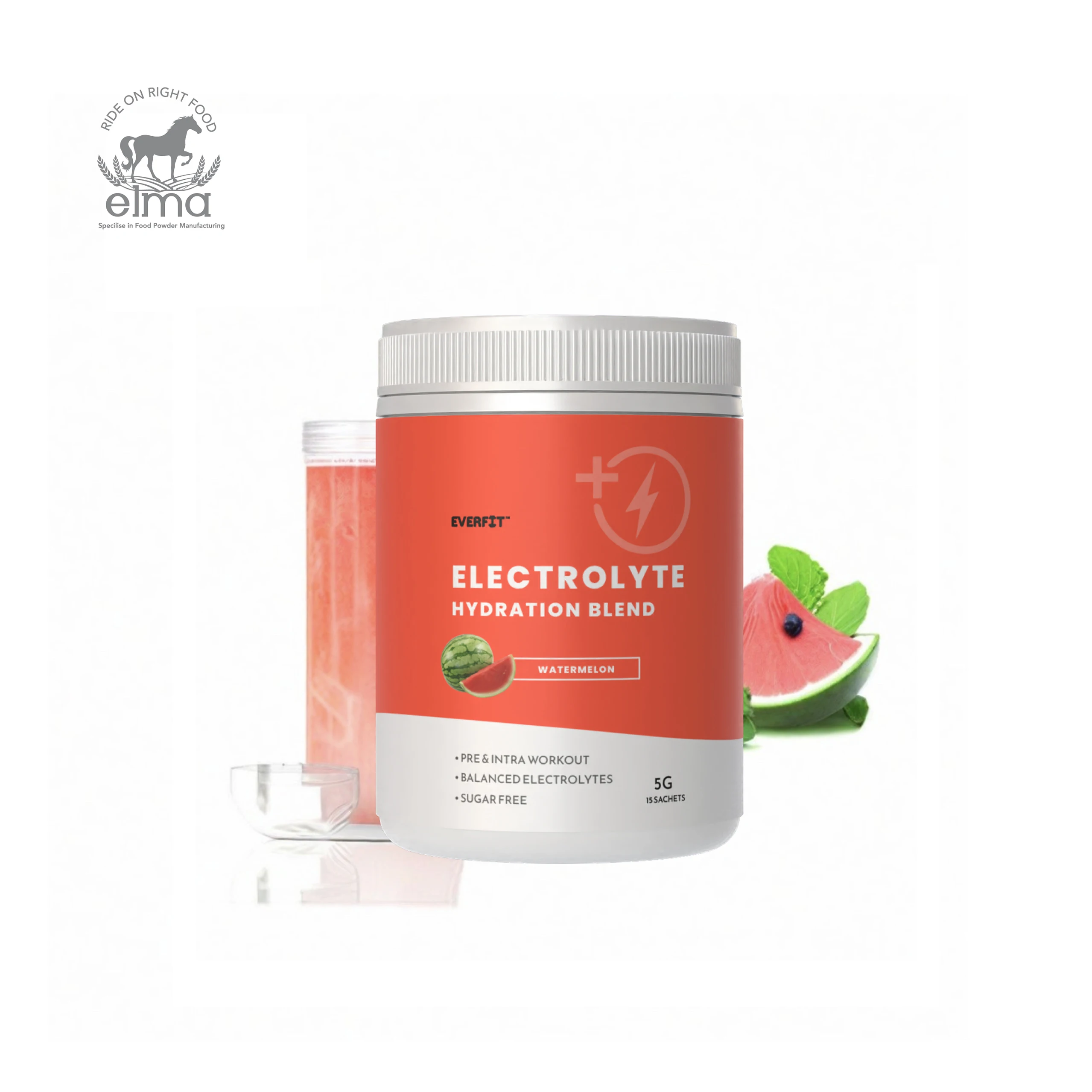 High Quality Vitamin Hydration Electrolyte Powder Watermelon Flavors Energy Drink Sugar Free Supplement Electrolyte Mix