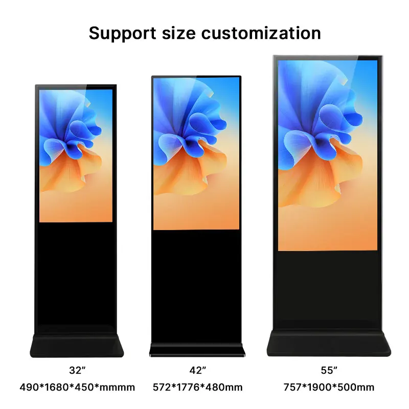 Digital Poster Kiosk 4K Full Screen Indoor Media Advertising Display Player LCD Digital Signage
