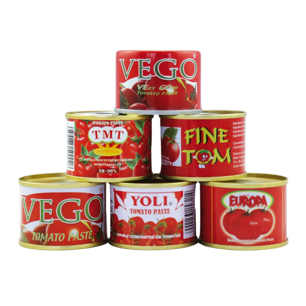 China exports 70g/210g/400g/800g/2.2kg Tomato Paste