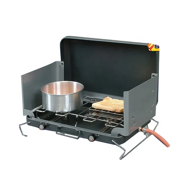 Worry-free after-sales Popular design Portable Double Burner Gas Stove For Outdoor Camping And Barbecue