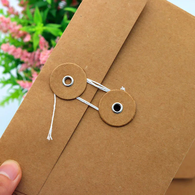 Wholesale Kraft Paper Envelopes Packaging Hot Stamping Foil Logo Custom Tickets Receipt File Folders Document Bags
