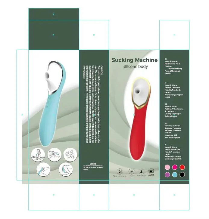 Portable 3 & 8 Suction Vibrator Electronic Mobile Computer USB Rechargeable, G Spot Clitoris Dildo Vibrator with Strong Suction