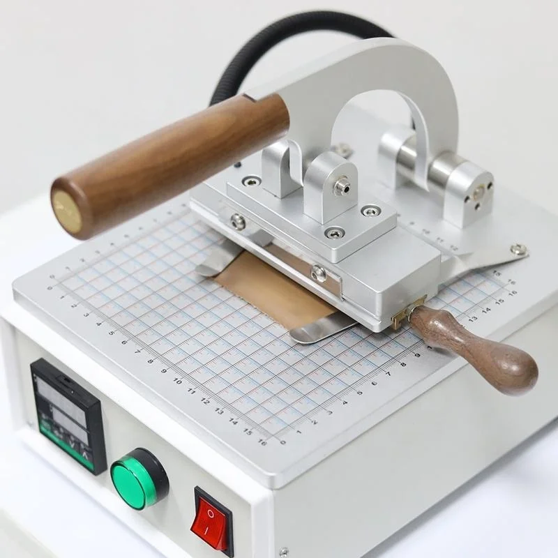 Strong Small Manual Wood Iron Leather Logo Embossing Hot Stamping Machine Belt Wallet Branding Machine Heat Press Machine