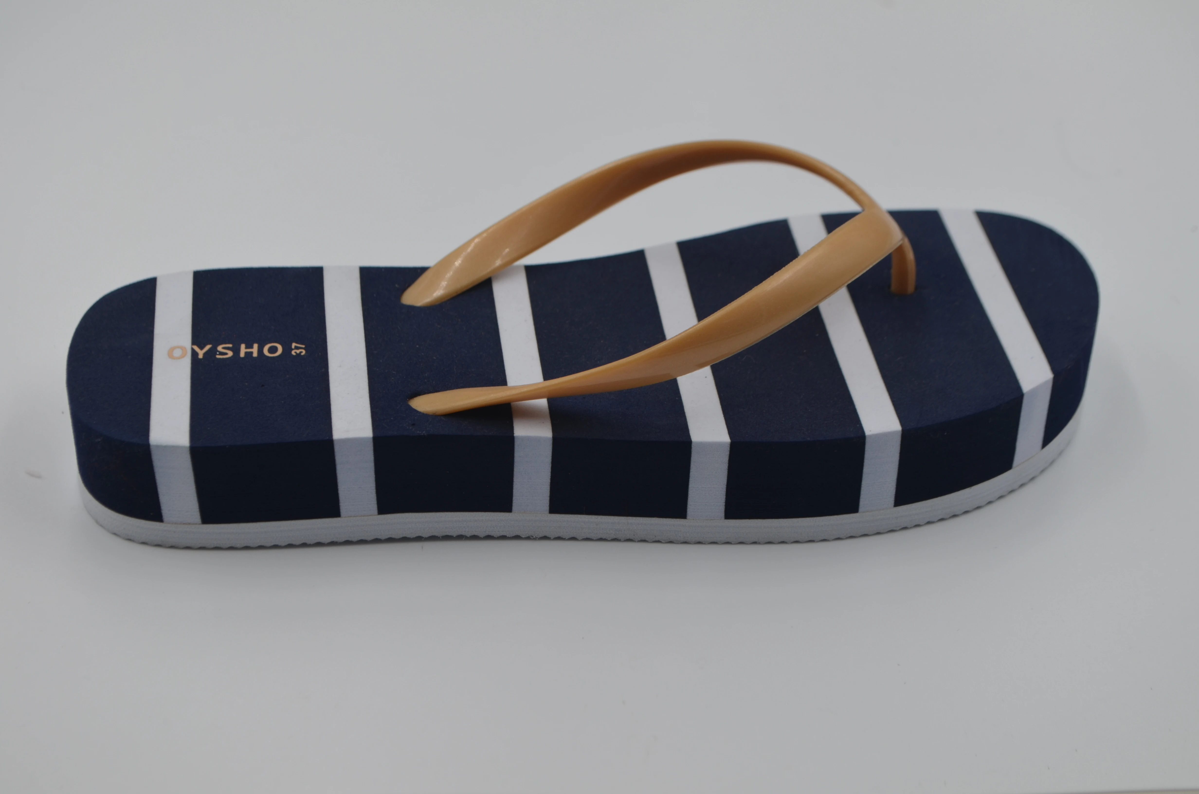 Best Quality Cheap Summer Soft Navy Style Stripe Ladies Slipper Flip Flop Sandals
