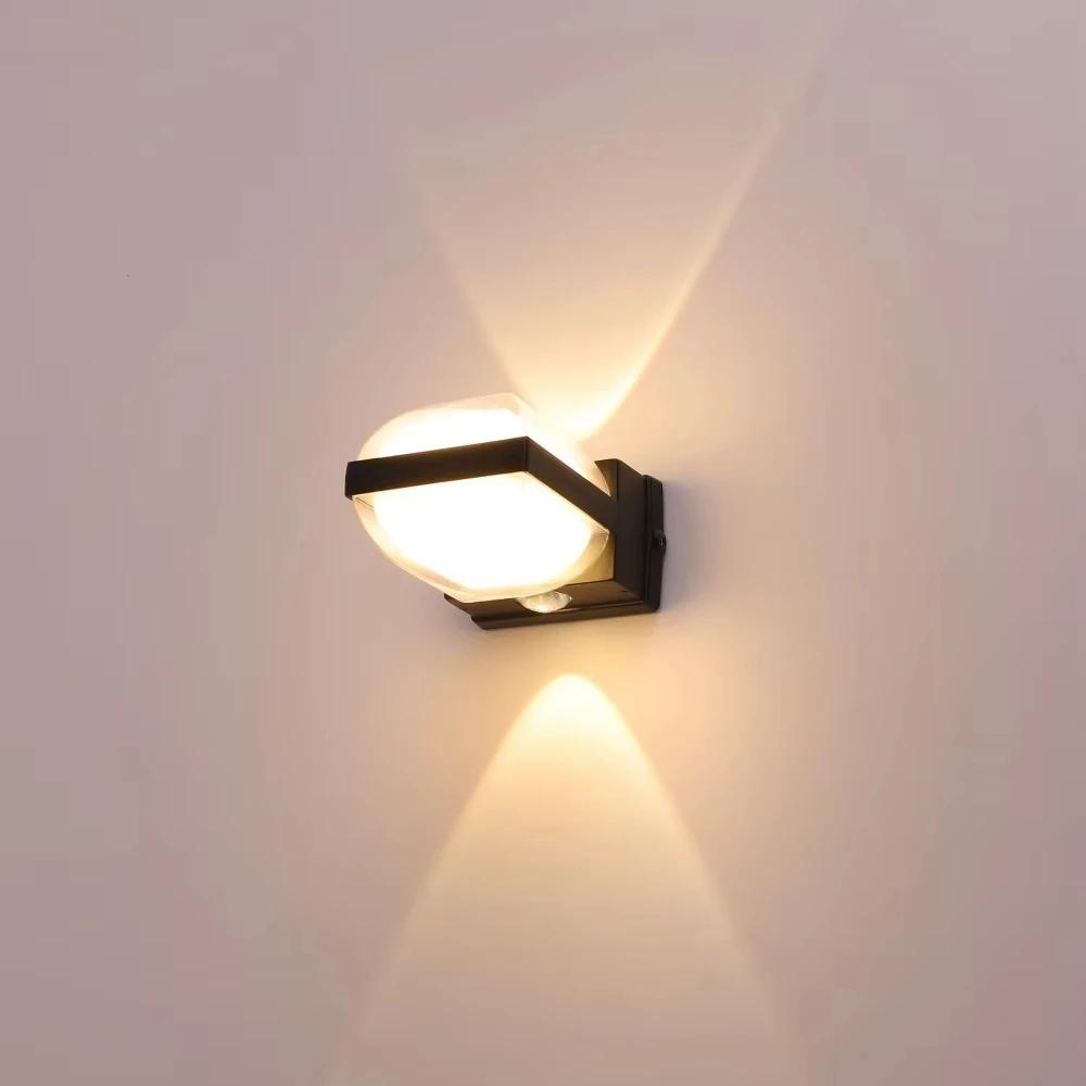 Modern Style 12W IP65 LED Wall Lamp Indoor up down Cube with Aluminum Base Waterproof Acrylic Wall Lamp