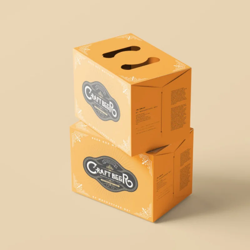 Custom High Quality Paper Packaging Beverage Shipping Colored Corrugated Carton Wholesale 24 Bottle Beer Box Packaging