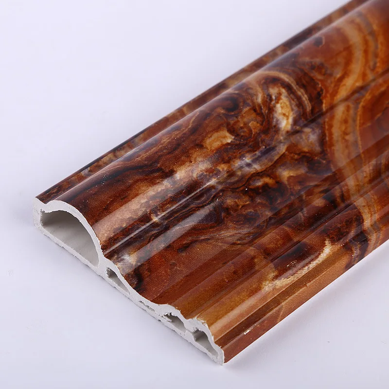 Made In China Wood Grain Door Pvc Cover Modern Simple Scratch Resistant Plastic Door Frame