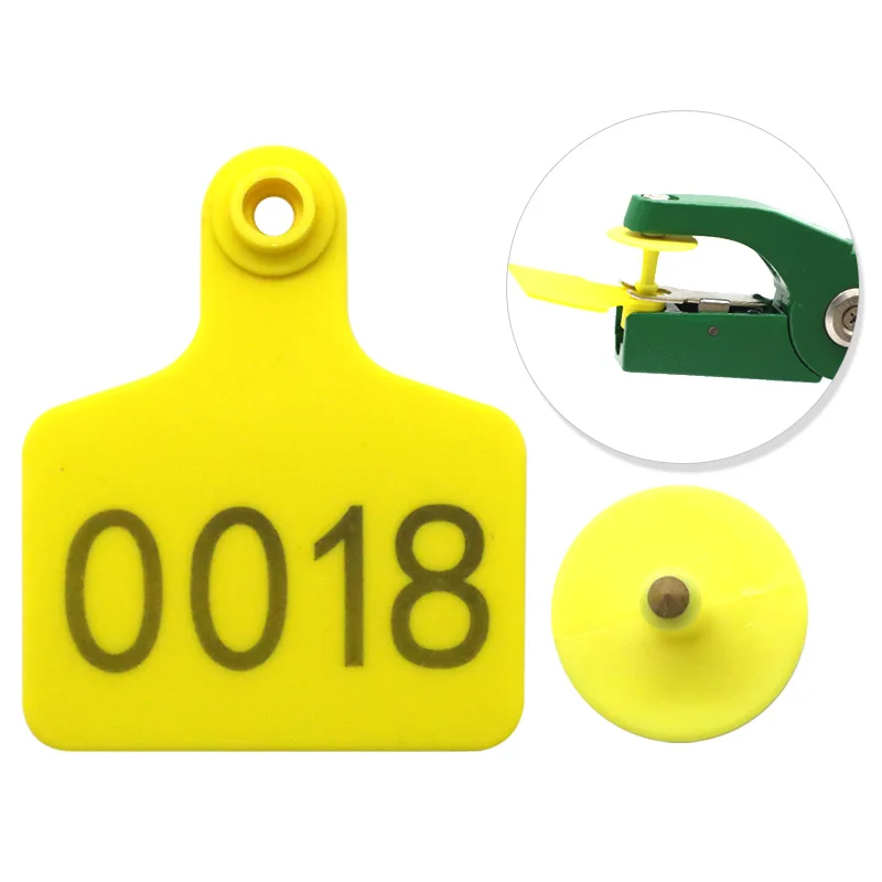 JCET  Factory price Plastic TPU Ear Mark Identification Mark Card Laser Numbered sheep/cattle ear Mark