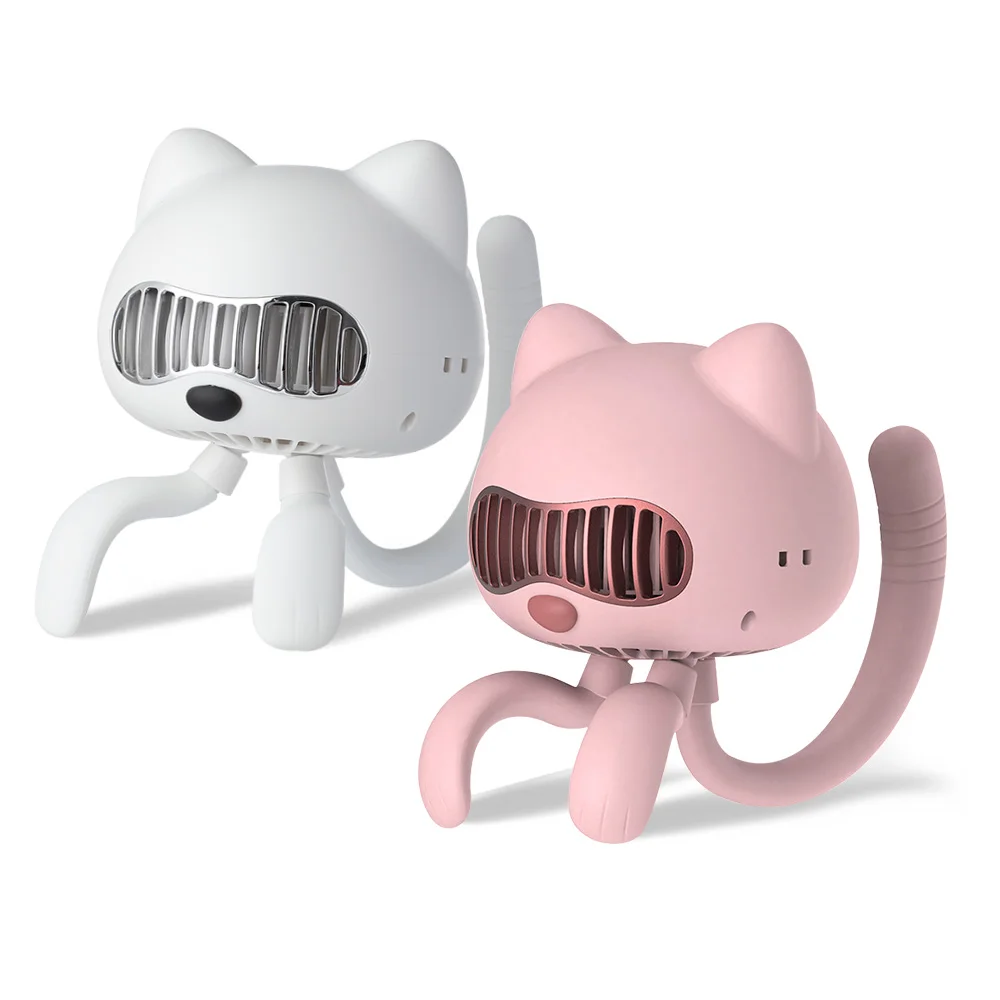 Cartoon Shape Summer Sales Rechargeable Battery Summer Stroller Fan Cooling Lovely Hello Kitty Cat Style Fan For Child Baby