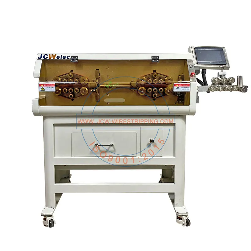 JCW-CS19 Automatic utp cable jacket peeling equipment 120mm2 large wire cutting and stripping machine