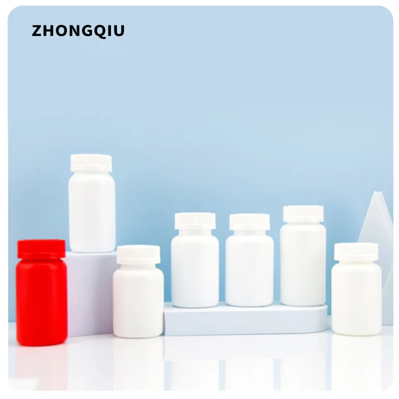 Высокоплотная белая круглая фармацевтическая бутылка из полиэтилена высокой плотности специализированный пластиковый контейнер фармацевтического качества