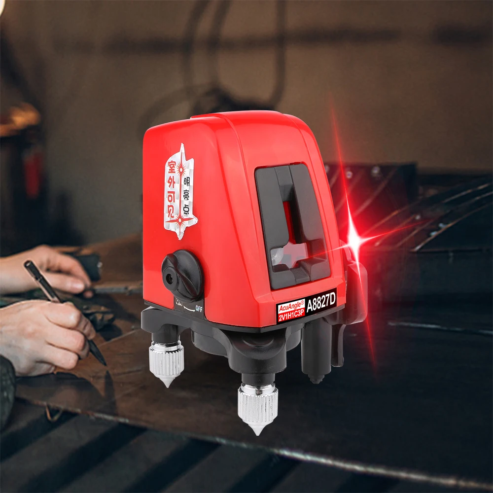 LA8827D Nivel laser level 360 self-leveling 3 line 3 dots 2V1H3D Red Lazer Line Portable leveling Instruments