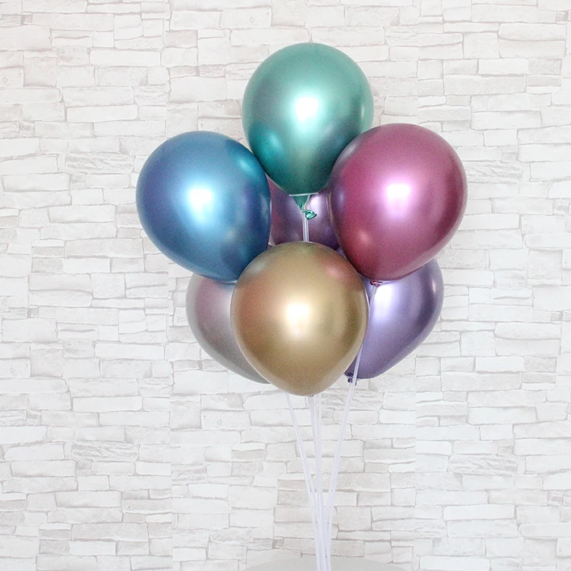 12 inch Air metallic latex chrome balloons for birthday party decoration