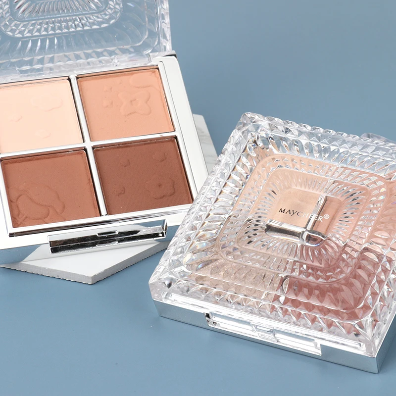 Maycheer Wholesale Cosmetics 4 Color Eyeshadow Golden Beauty Eyeshadow Palette Glitter Shimmer Eye Shadow Makeup