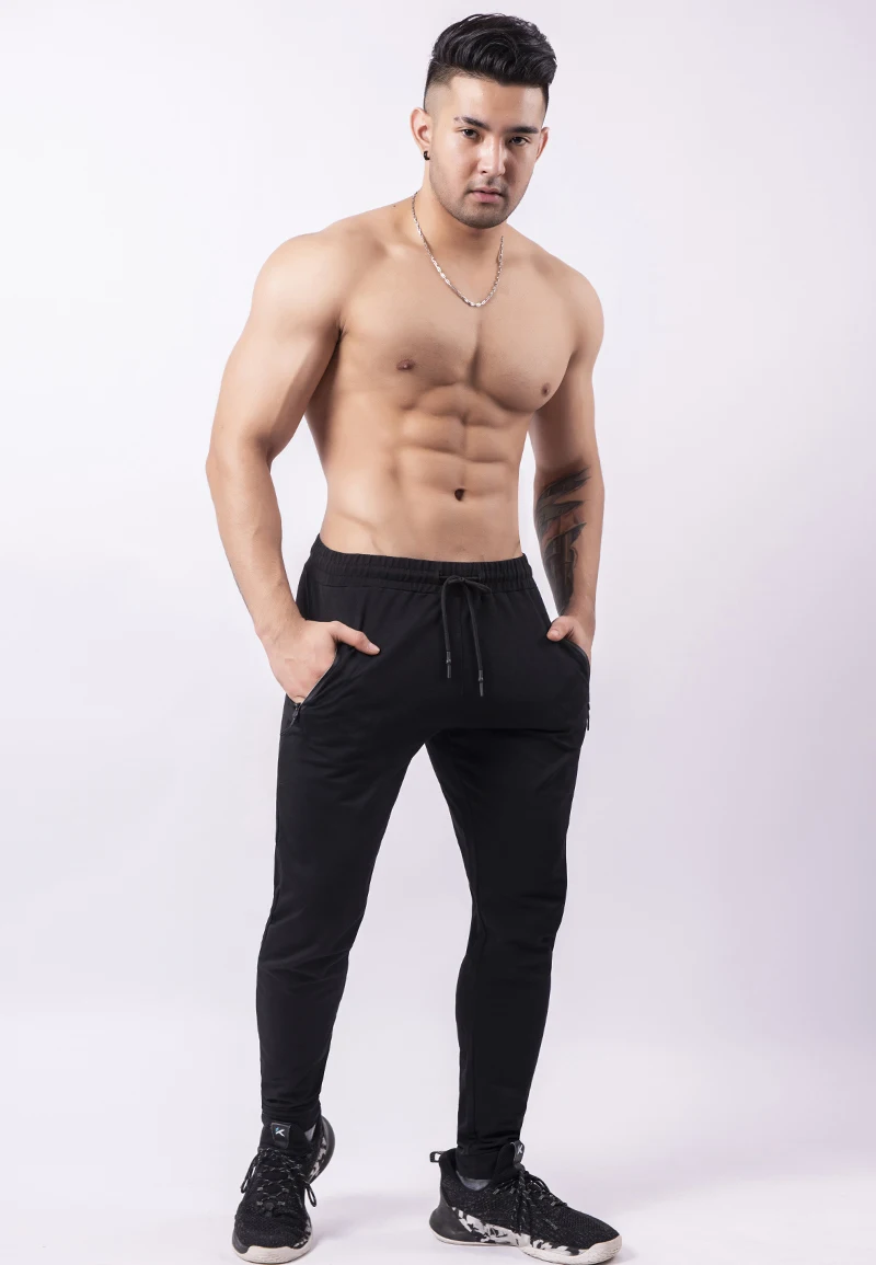 Custom track suit brand designer casual men plain jogging wholesale zipper jogger pants for men