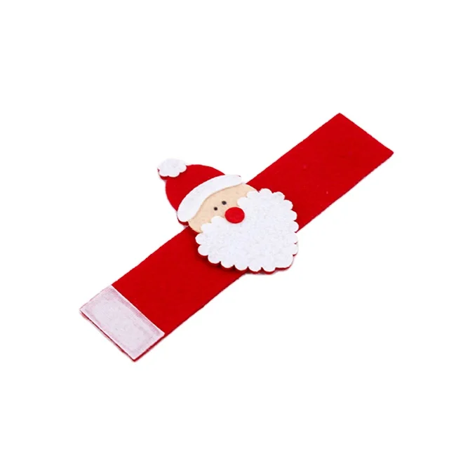 Китайский хороший поставщик, рождественские дизайнерские милые фетровые кольца для салфеток в виде Санты