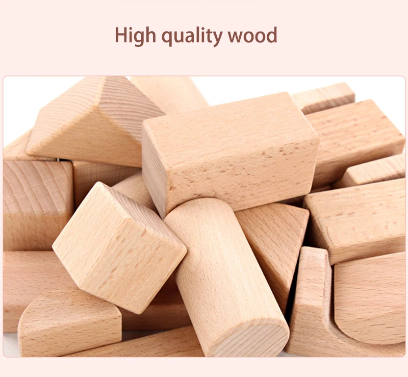 22 Pcs Building Blocks Wooden Toys Early Educational High Quality Wooden Wooden Cubes Unisex 20 Wooden Toys for Kids Colorful
