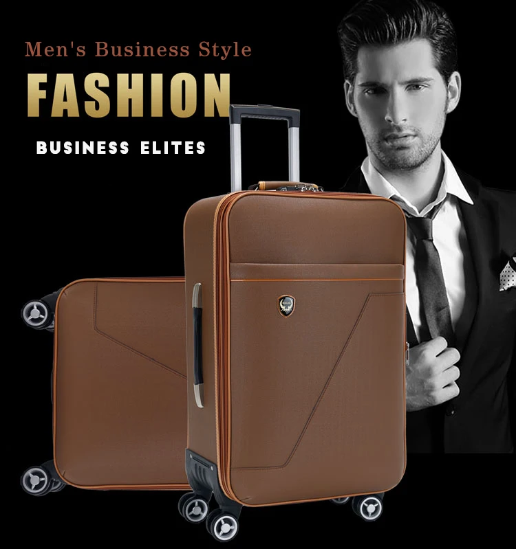 Jiangxi factory wholesale luggage & travel bags light weight double zipper PU luggage bag travel 3 piece trolley set