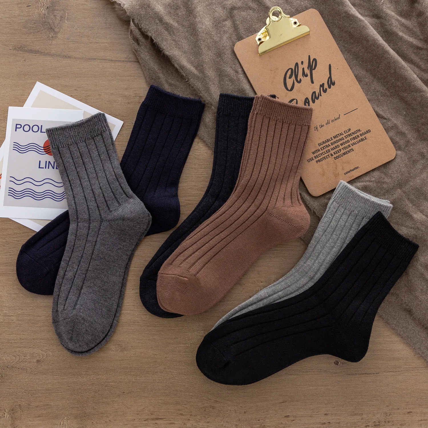 Business Men wool socks winter warm high quality double needle thickened winter socks wool socks for men