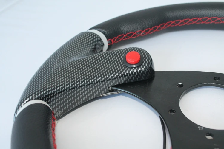 TRAPLY 320mm PVC Black Racing Car Steering Wheel For Lexus 350 BMW