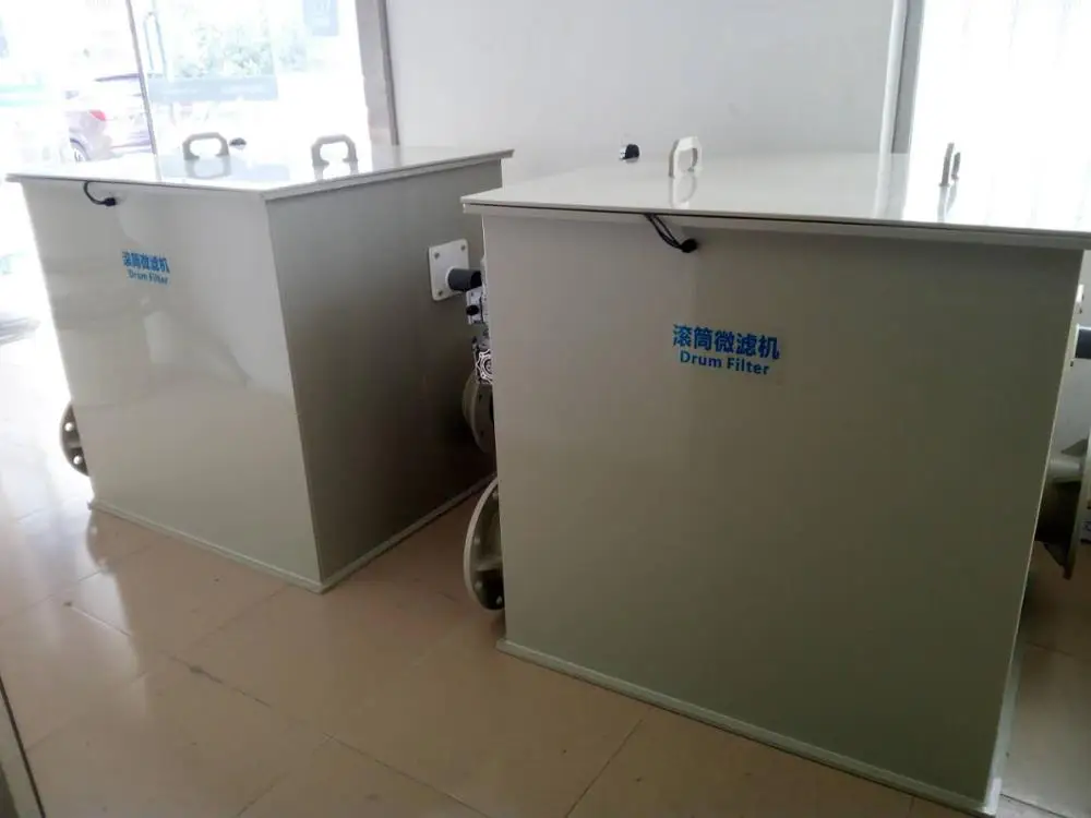 Aquaculture Indoor Fish Farm Equipment Rotary Drum Filter water treatment