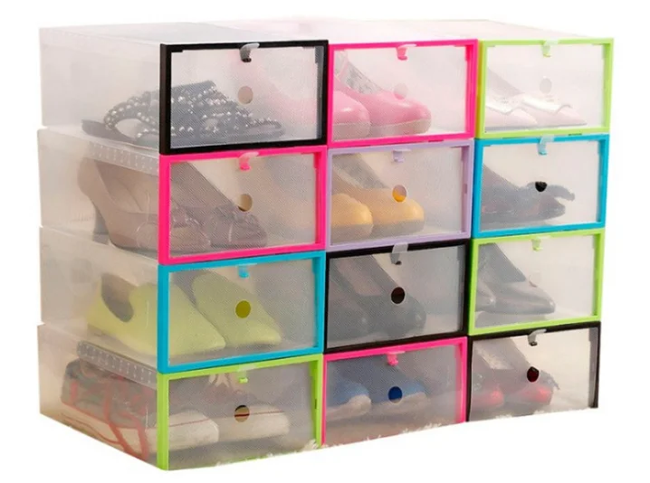 Free sample plastic shoe box amazon newest large custom sneaker boxes for storage