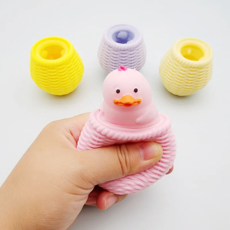 Куриная утка игрушки сжимание декомпрессии смешное дерево пень мультфильм животное антистресс облегчение мягкие интересные сжимаемые подарки для взрослых