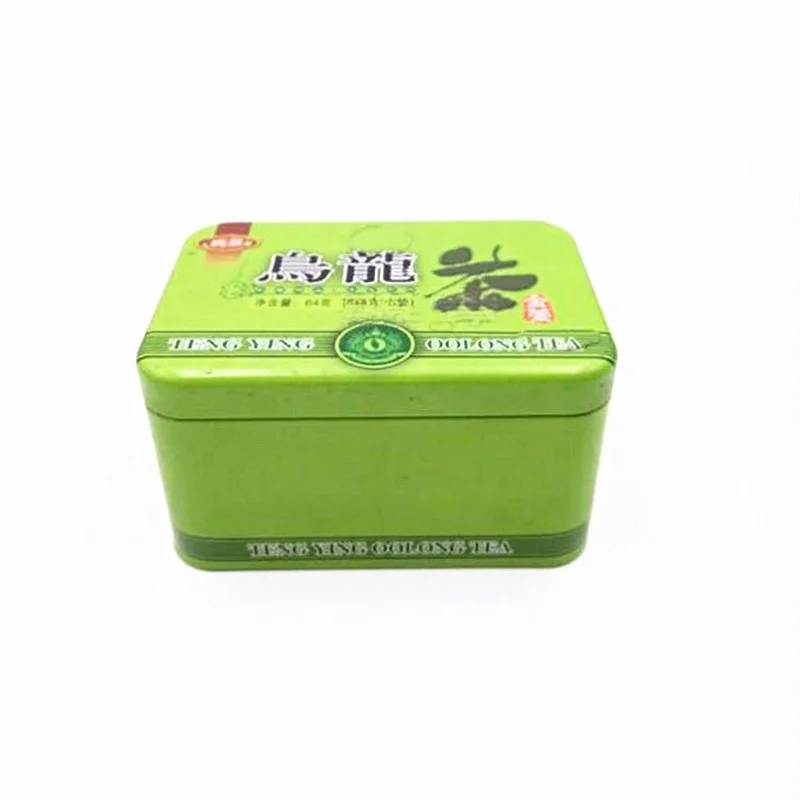 
Custom 100g Square Classic Small Tea Tin Can Loose Leaf Tea Packing Storage Metal Box Canister 