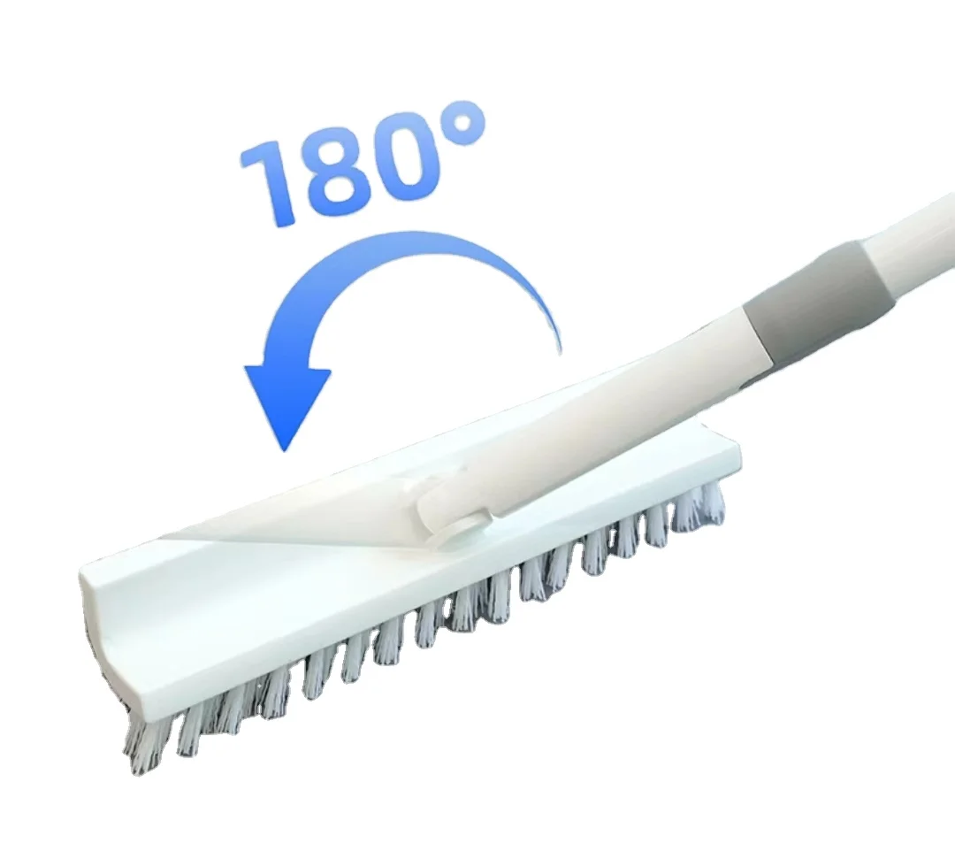 household Double Sided Manual Flooring Brush Sweeper Wall Corner Brooms Rotary Floor Scrubber Stainless Steel Scrub Brush