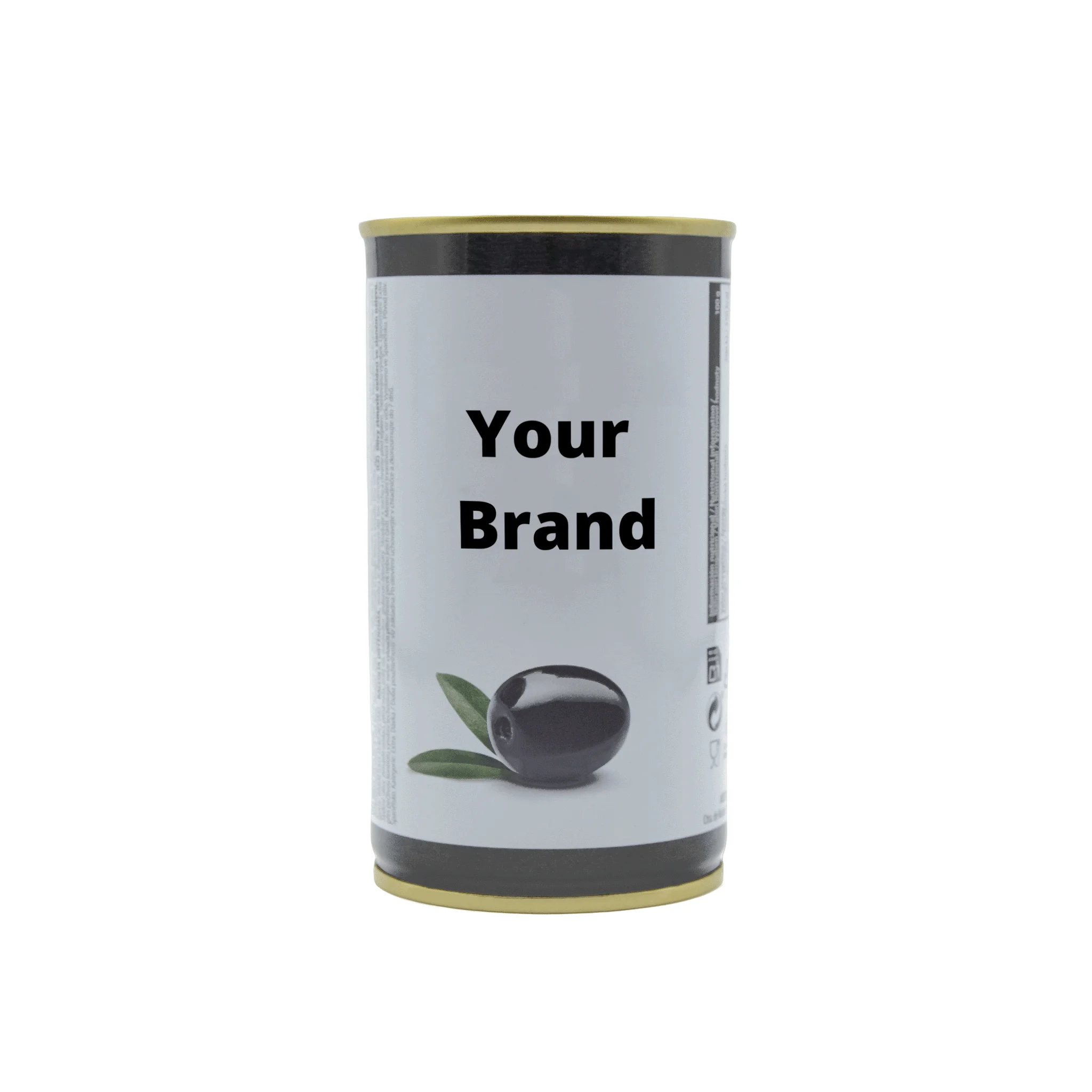 Надежный испанский бренд, Высококачественная закуска, 12 унций, частная марка, черные оливки в банках для персонализации