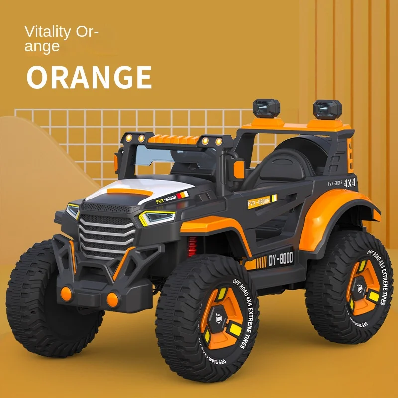 Automobile four-wheel off-road children electric remote control toy car can sit little male girl double drive baby stroller