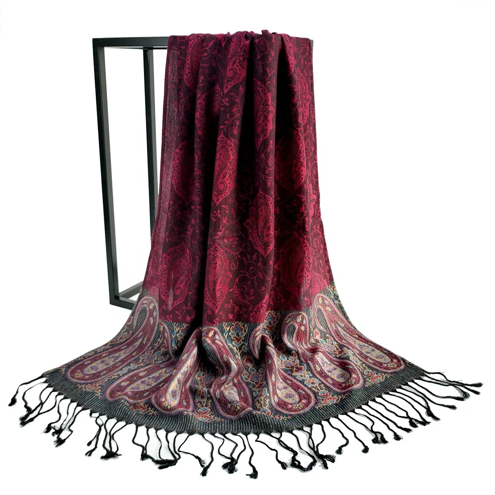 jacquard pashmina shawl scarf women hijab