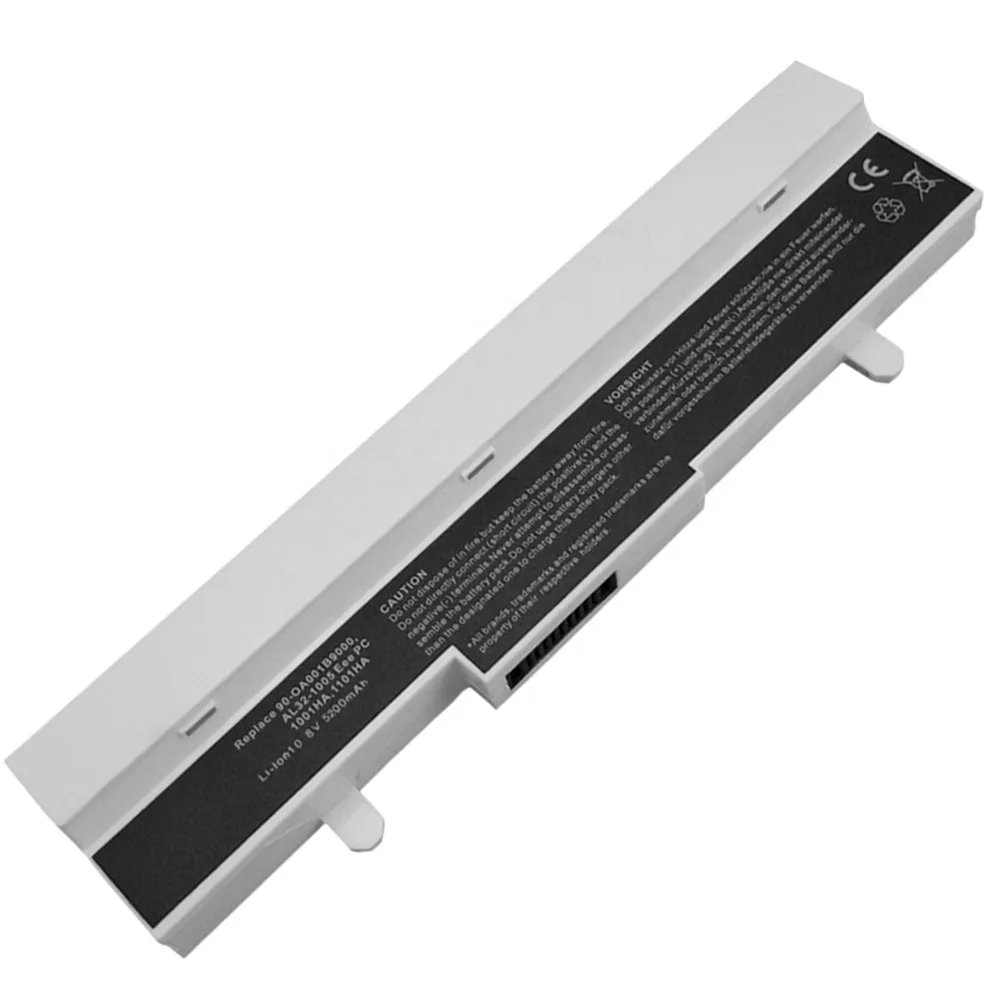 Replacement laptop battery for Asus 90-OA001B9000 AL32-1005 Eee PC 1005 1001 1101(WHITE)