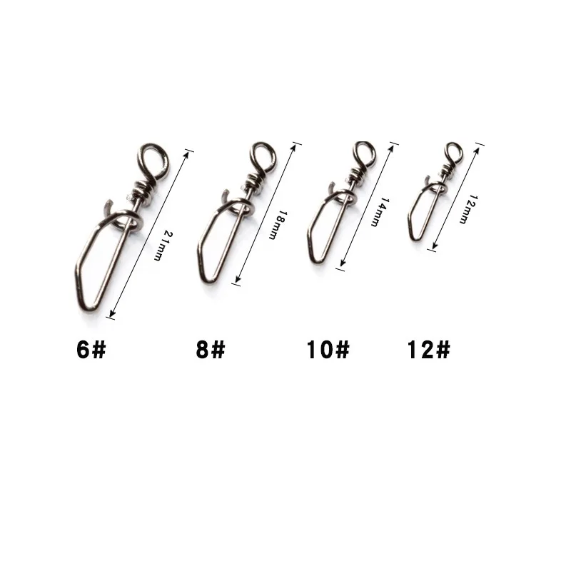 High Quality Coastlock Snap Swivel Fishing Connectors for Sea Freshwater Ice Lure Fishing in Rivers and Lakes