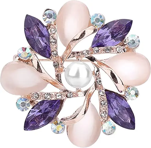 Rose Flower Brooch Pins Fabric Handmade Rose Floral Flower Brooches for Fashion Women Men Clothing Dresses Decoration Accessor