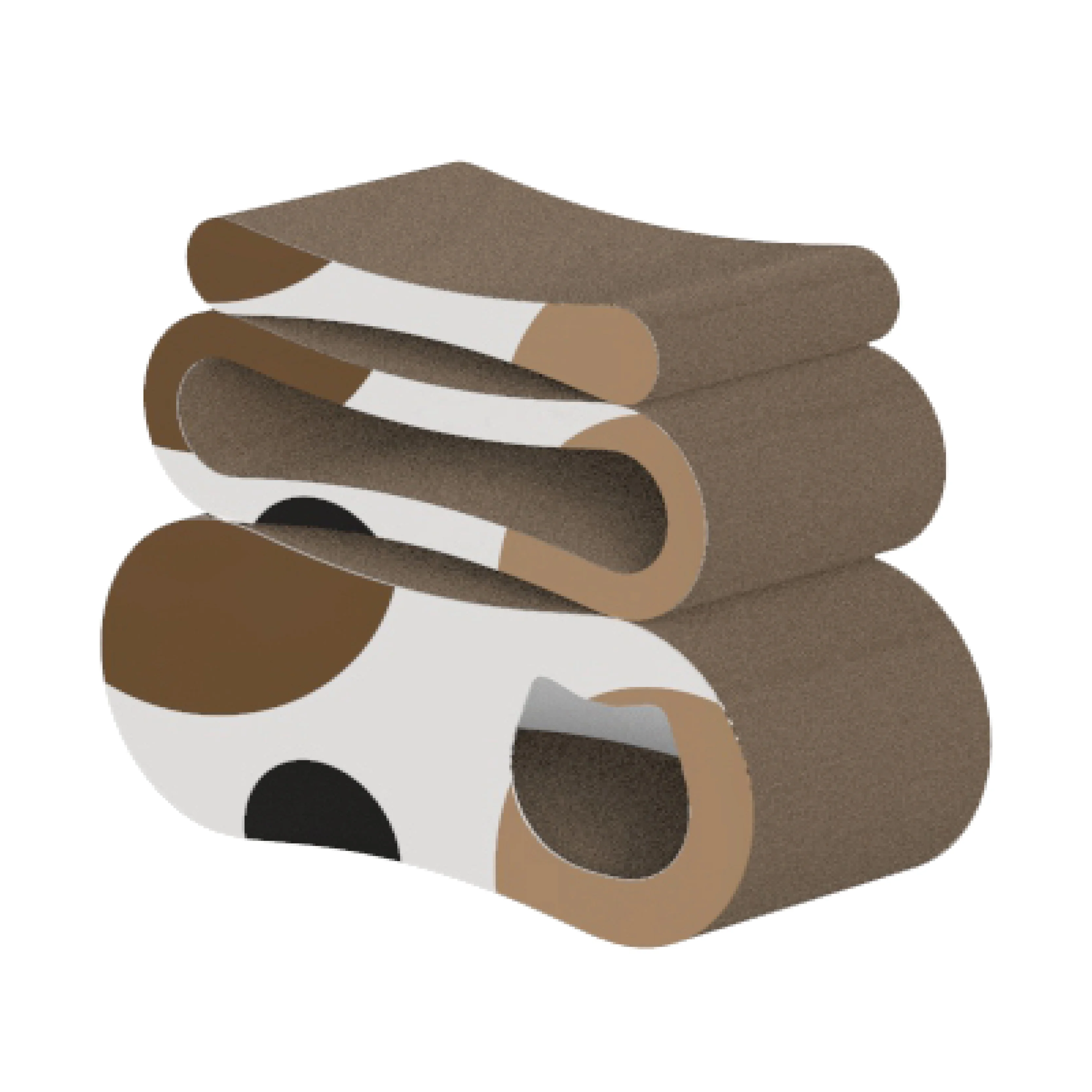 Modern corrugated cardboard puzzle Building block funny climbing 3 in 1 wholesale cat scratcher toy cat scratcher tree cat house