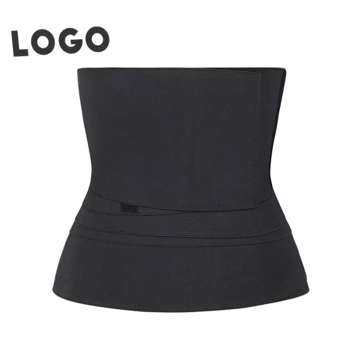 Logo Custom Fit Tight Shaping Waist Trainer Tummy Slimming Wrap Lumbar Support Belt