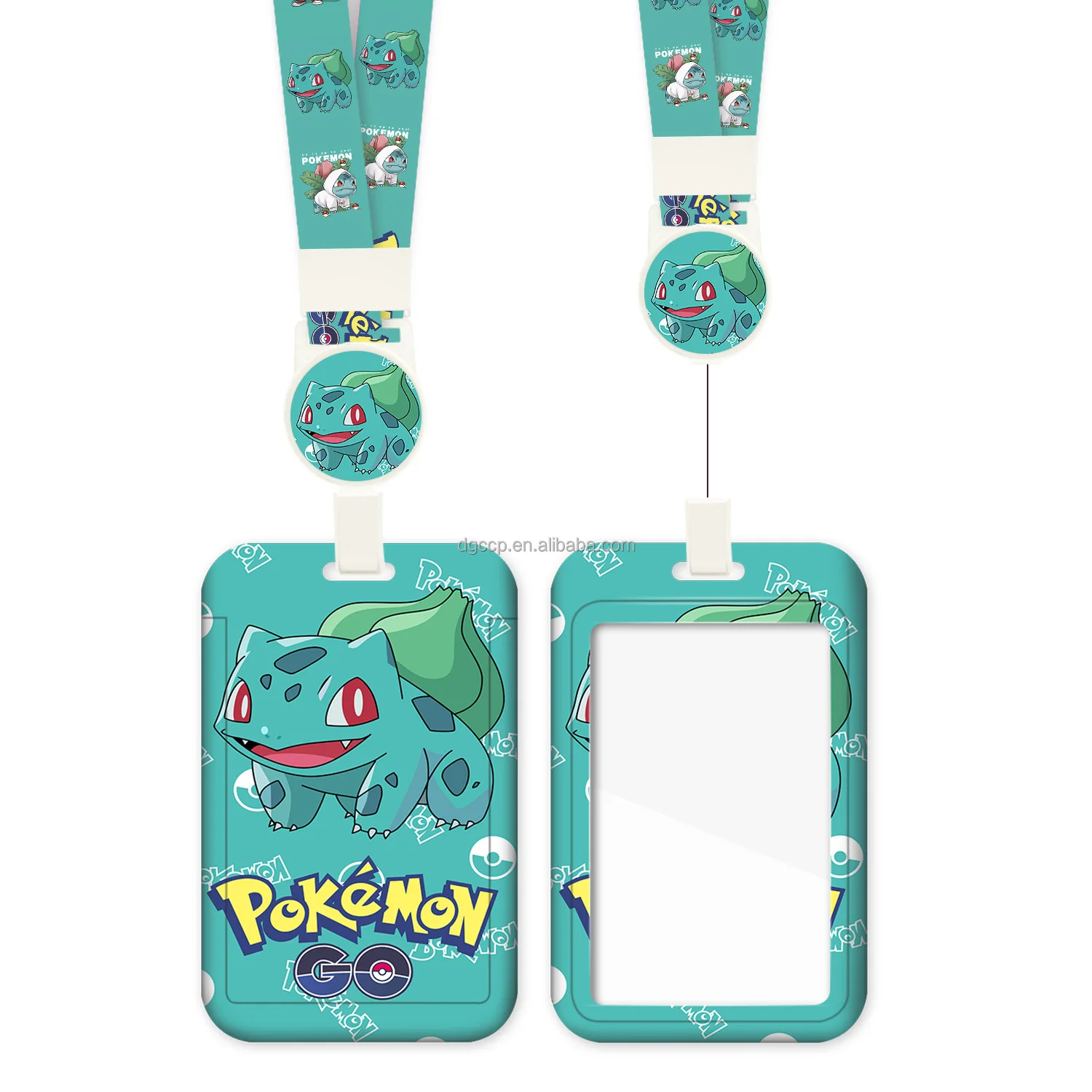 Hot sales Japanese anime Poke-mon Card Holder Lanyard Anti-Lost Name Badge Bus Work ID Card Case with Lanyard