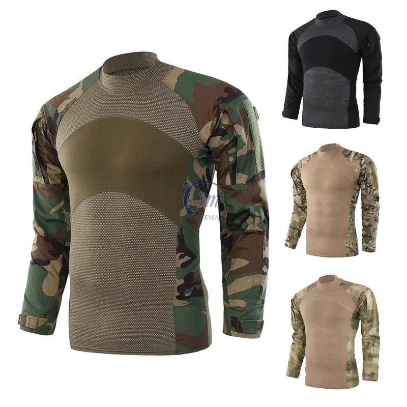 New Wholesale Camouflage Army Military Tactical Training Long Sleeve Frog Shirt