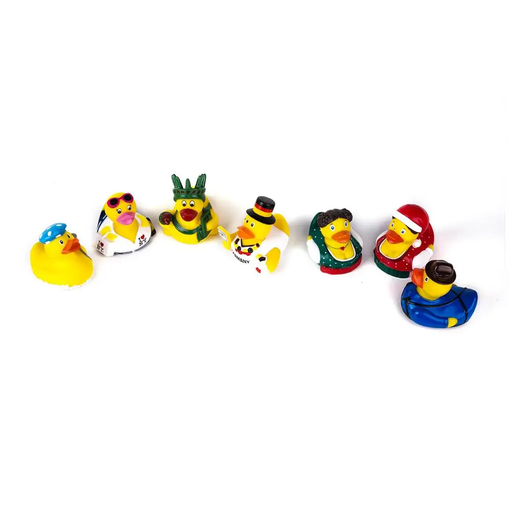 
Mini yellow rubber duck PVC bath toy floating 