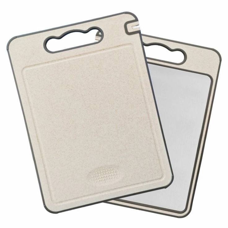 Grade 304 Stainless Steel Fibre Chopping Board Square Kitchen Tool Vegetable Cutting Board With knife sharpener