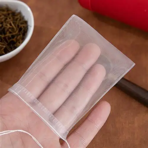 Good permeability Custom Food Grade Full Sizes Biodegradable Empty Nylon Tea Bag With Drawstring
