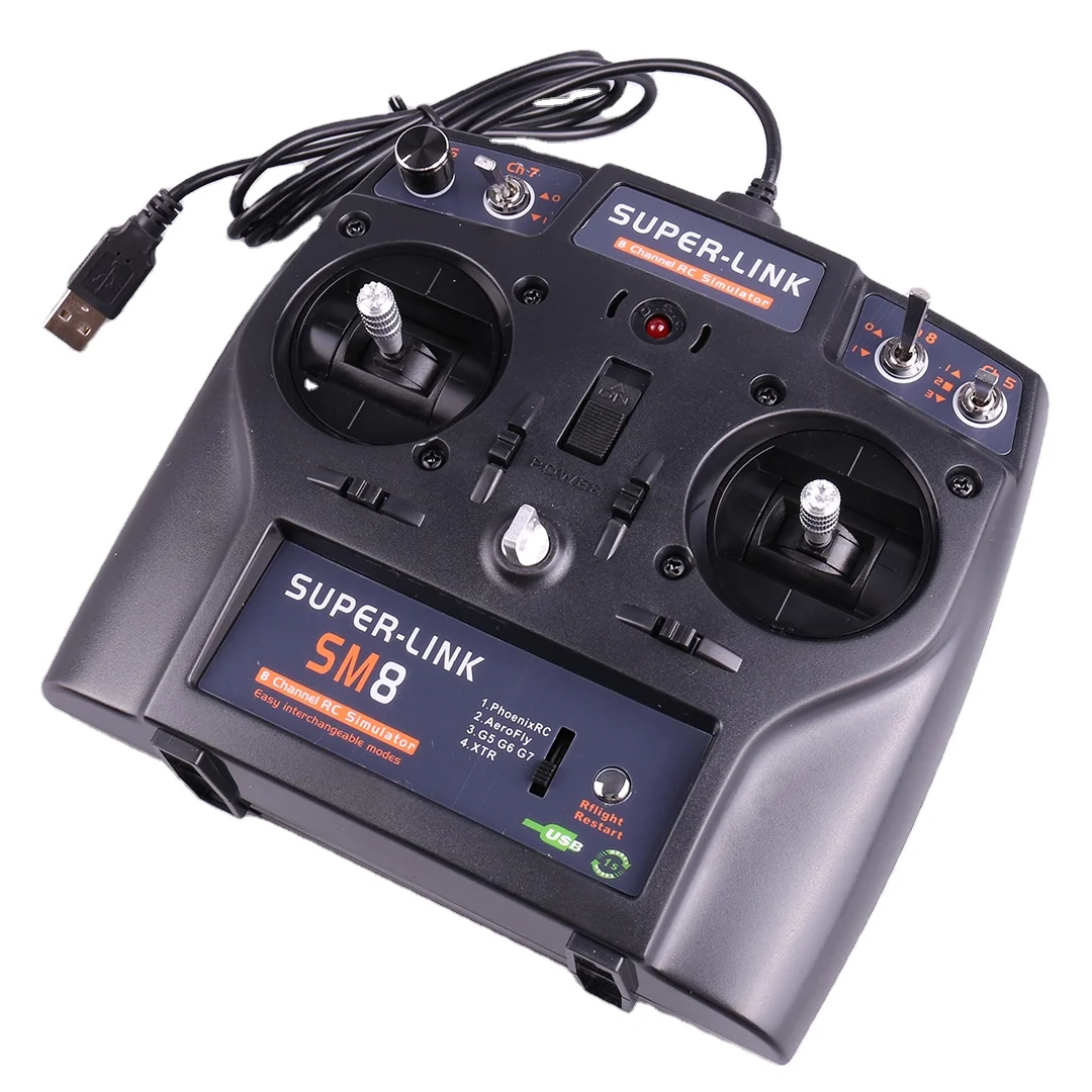 SuperLink SM8 8CH RC симулятор контроллер для PhoenixRC Realflight FPVFreeRider летный Самолет Вертолет FPV гоночный Дрон