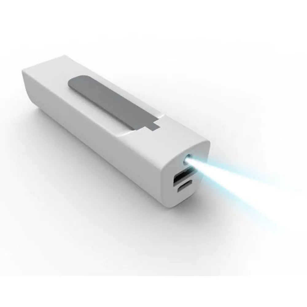 Портативный 8000 мАч светодиодный Power Bank с холодным белым светом для наружного кемпинга черный и белый корпус IP65 сертифицирован