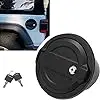 Gas Cap Cover for Jeep Wrangler JL, Fuel Filler Door Locking Gas Tank Cap Cover Accessories for 2018-2023 Jeep Wrangler JL JLU