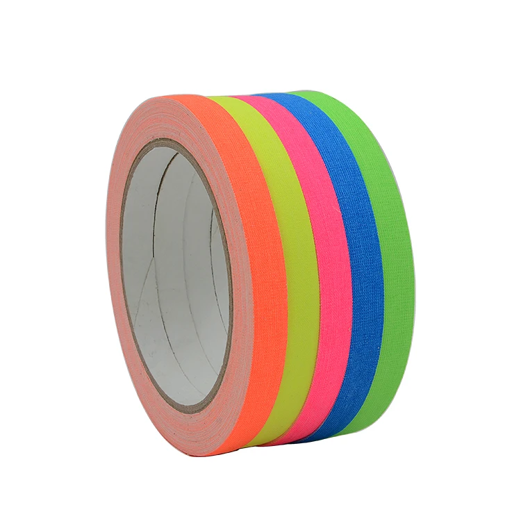 uv blacklight reactive neon gaffer cloth tape for party stage camera art craft fluorescent adhesive tape