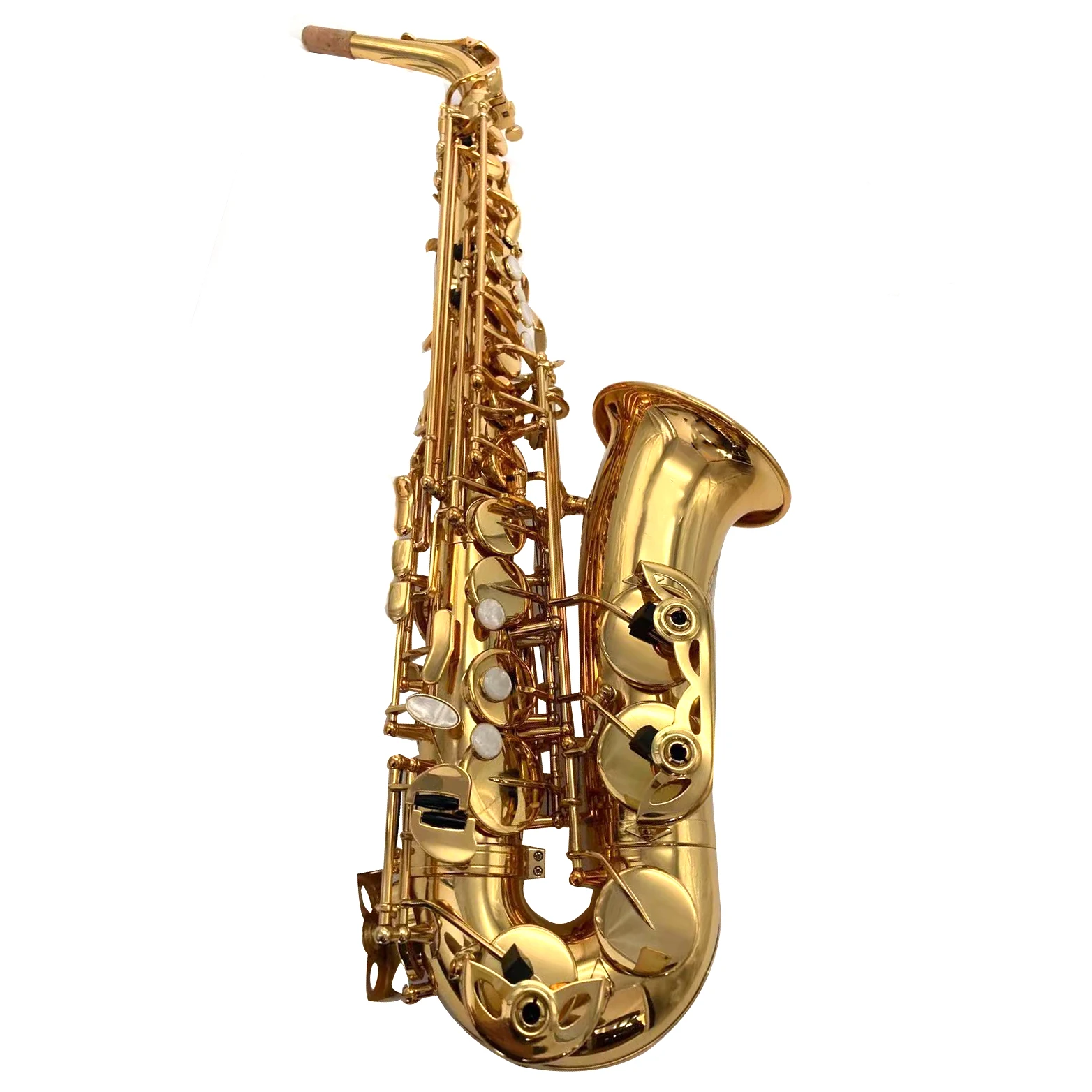 Manufacture OEM customized logo gold lacquer surface student playing saxophone alto